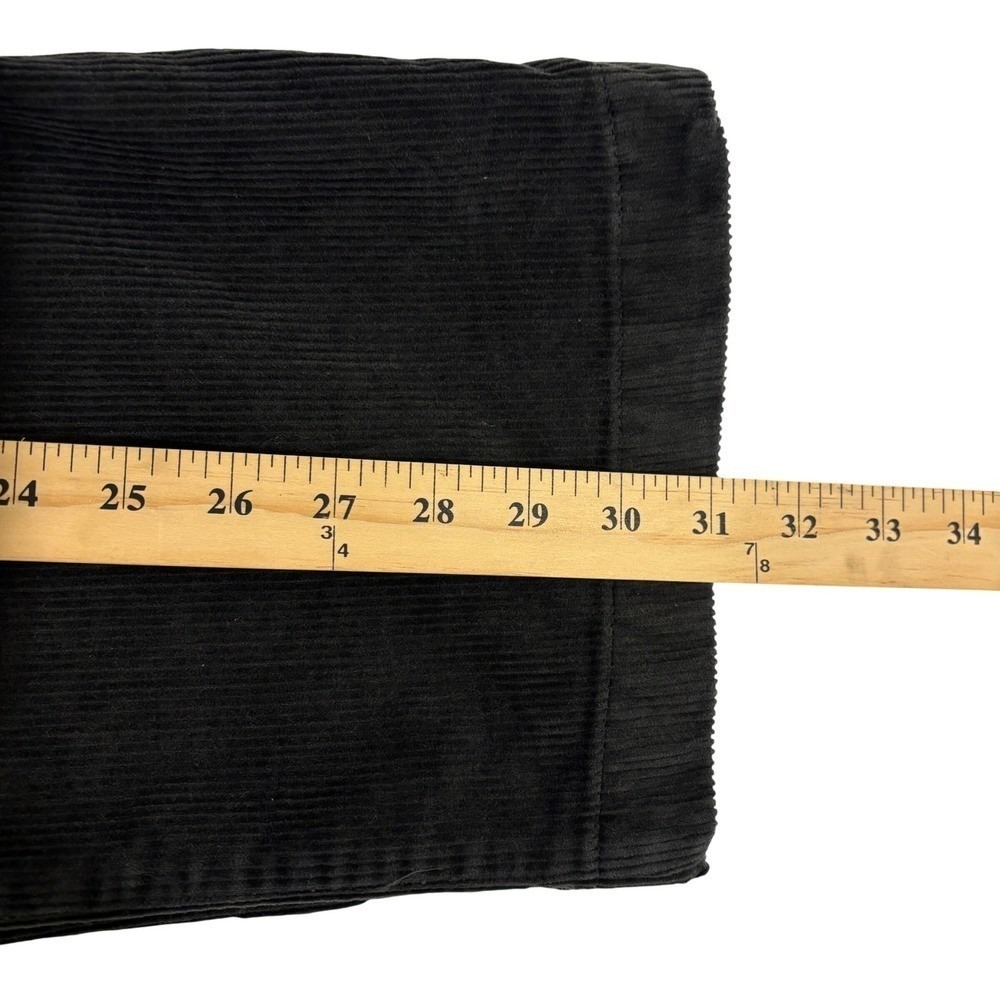 LL Bean Black Corduroy Chino Pants Mens 38x31 Classic Fit Thick Cotton Stretch - Picture 8 of 11